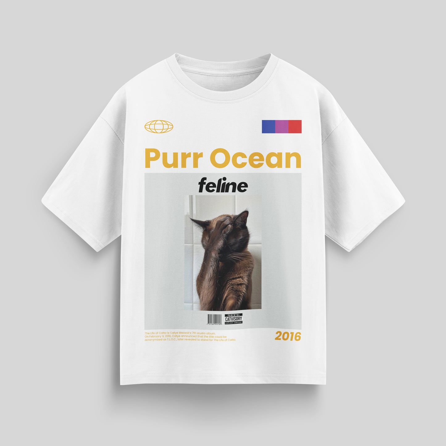 PURR OCEAN Oversized T-Shirt
